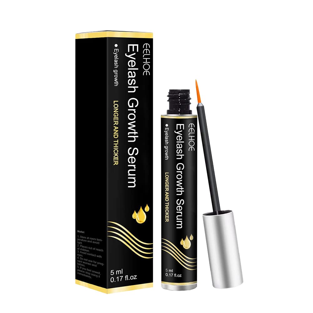 **Eyelash Growth Serum for Longer, Thicker Lashes - 5ml Lash & Brow Enhancer with Natural Extracts - Fast-Acting Eyelash Conditioner for Stronger, Healthier Lashes - Perfect for Daily Use & Special Occasions**