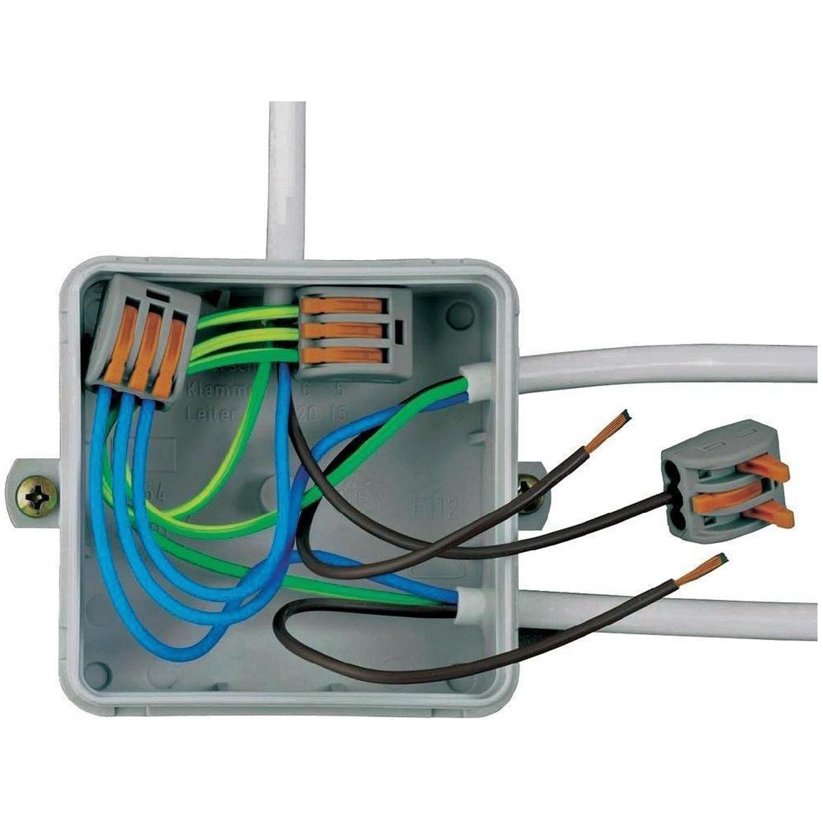 Compact Lever Wire Connectors - Fast Connection Splicing Terminals for 28-12 AWG Wires (60 Pack) | Quick Electrical Connectors for Home Wiring, DIY Projects & Automotive Repairs