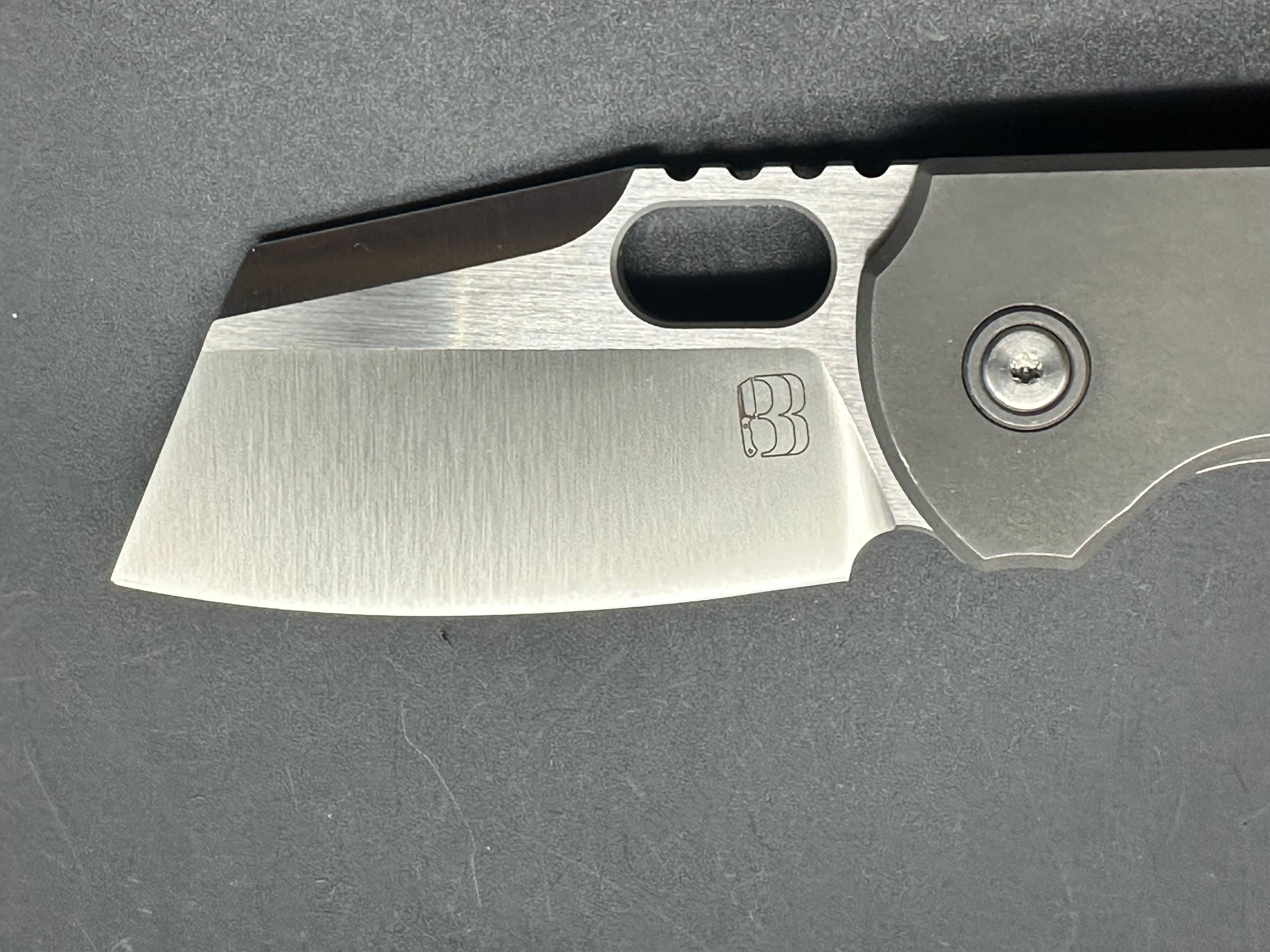 Berg Slim Satin Lava Flow Folding Knife with Premium 20CV Steel Blade - EDC Pocket Knife for Camping, Hiking & Everyday Carry