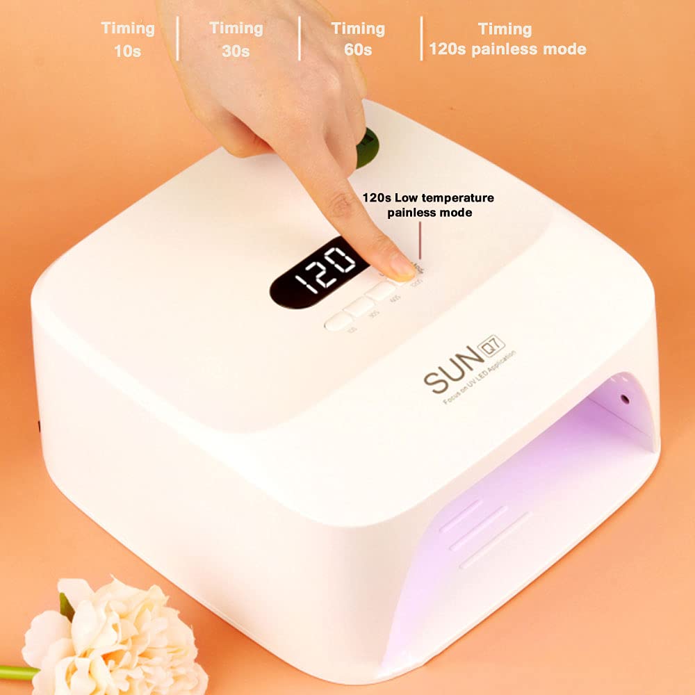 48W Cordless LED Gel Nail Lamp - Rechargeable Professional UV Nail Dryer with Wireless Portable Design for Fingernails & Toenails | Perfect for Home Manicures, Salon Use & Travel Nail Care