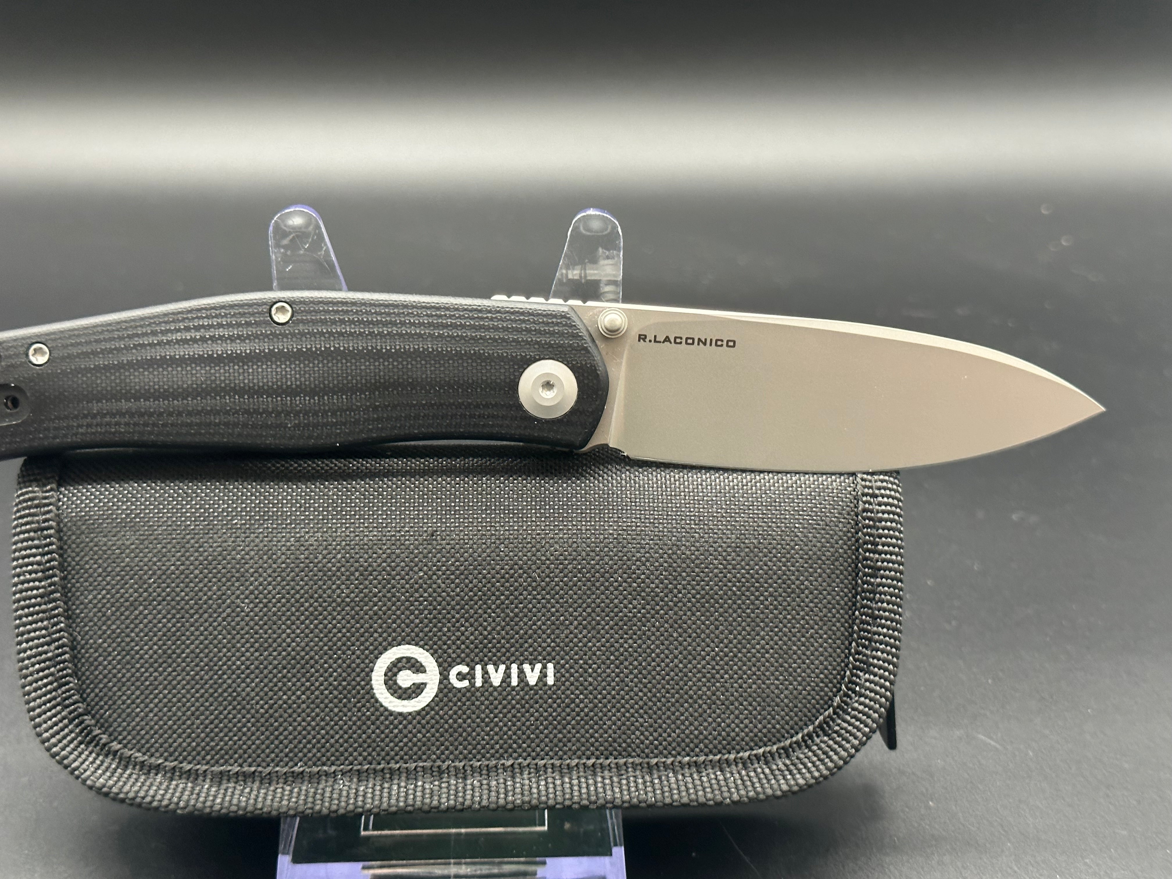 CIVIVI Sokoke Folding Pocket Knife - Black G10 Handle, Liner Lock, EDC Knife for Outdoor, Camping, and Everyday Carry