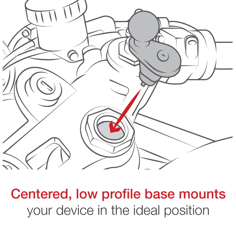 RAM Fork Stem Mount with Double Arm & Universal RAM X Grip Phone Holder - Compatible with Smartphones, GPS & Tablets - Perfect for Motorcycles, Bikes & ATVs (RAM B 176 A UN10U)