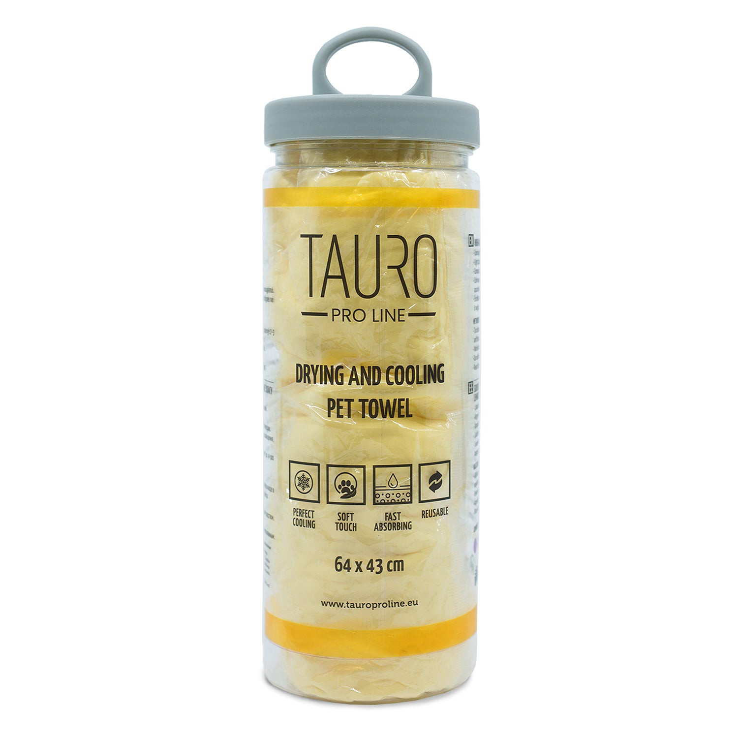 Tauro Pro Line Super Absorbent Cooling Pet Towel - 25.2x17 Inches for Dogs & Cats - Quick Dry Microfiber Bath Towel for Grooming, Travel & Outdoor Activities