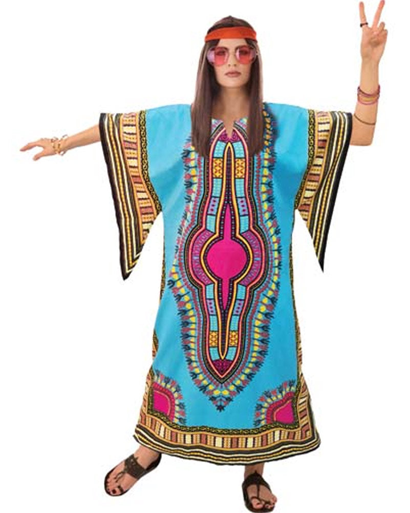 Stylish 60s Dashiki Dress for Women - African Print Costume for Parties, Festivals & Cultural Events