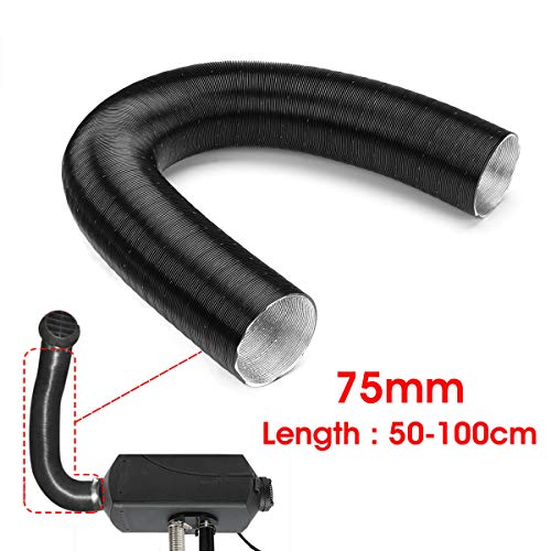 75mm Diesel Heater Duct Pipe - Hot & Cold Air Ventilation Hose for RV, Van, Truck & Marine Heating Systems | Durable Flexible HVAC Ducting for Winter & Extreme Cold Weather