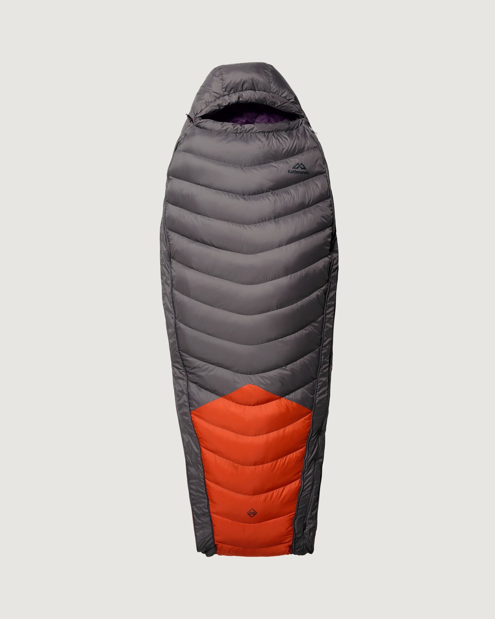 Vurso 4°C Lightweight Large Sleeping Bag for Camping & Hiking - Light Quartz/Red Earth - Perfect for Backpacking, Outdoor Adventures & Cold Weather Survival
