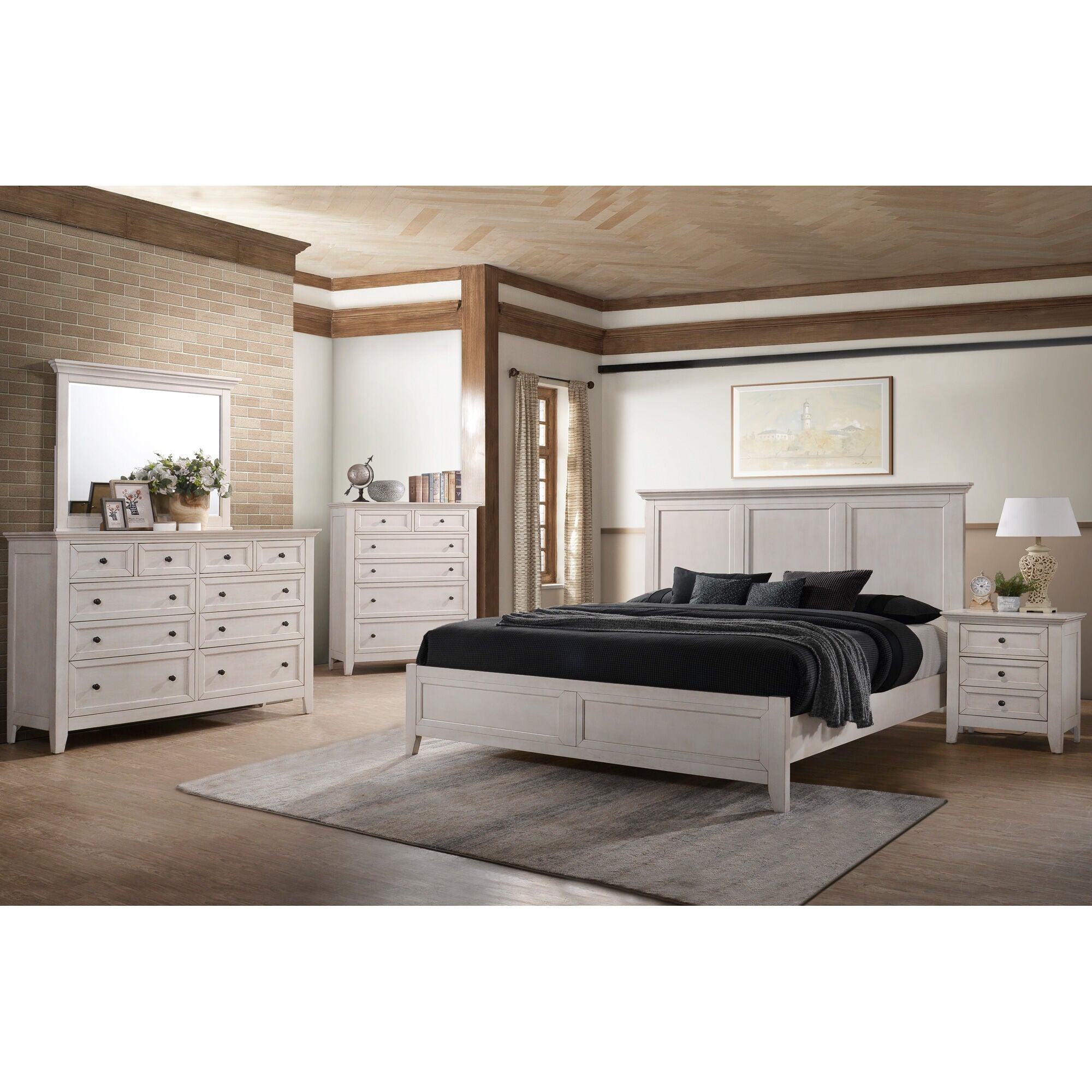San Mateo Queen Size Bed Frame with Headboard - Modern Upholstered Platform Bed for Bedroom, Living Room, or Guest Room - Sturdy Metal Slats & Easy Assembly