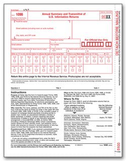 EGP IRS Approved 1096 Laser Transmittal/Summary Form - Pack of 5 Forms for Small Business Tax Filing & Accounting