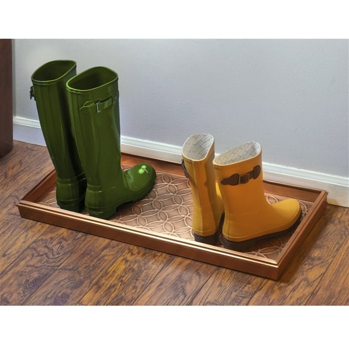 Double Circles Multi-Purpose Boot Tray - Durable Shoe & Boot Drying Mat for Entryway, Mudroom, Garage - Waterproof & Non-Slip Floor Protector