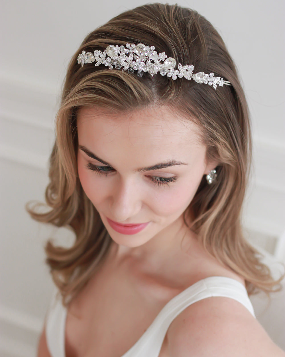 Nicolette Crystal Bridal Tiara - Elegant Wedding Headpiece for Brides, Bridesmaids & Flower Girls | Perfect for Ceremonies, Receptions & Photo Shoots