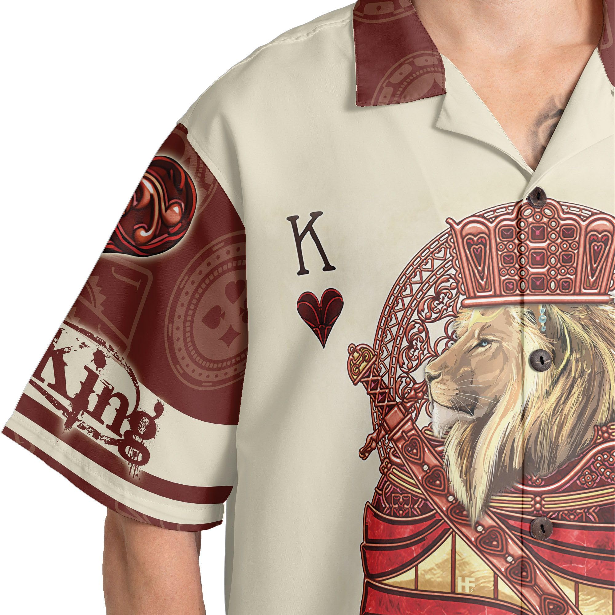 HYPERFAVOR Custom Casino Shirts for Men - Short Sleeve Poker Hawaiian Shirts - Perfect for Casino Nights, Poker Parties & Tropical Vacations