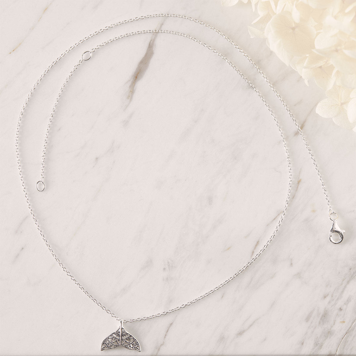 Dainty Mandala Dolphin Tail Necklace - Elegant Boho Pendant for Women, Sterling Silver Jewelry Gift for Her | Perfect for Beach Vacations, Yoga & Spiritual Healing