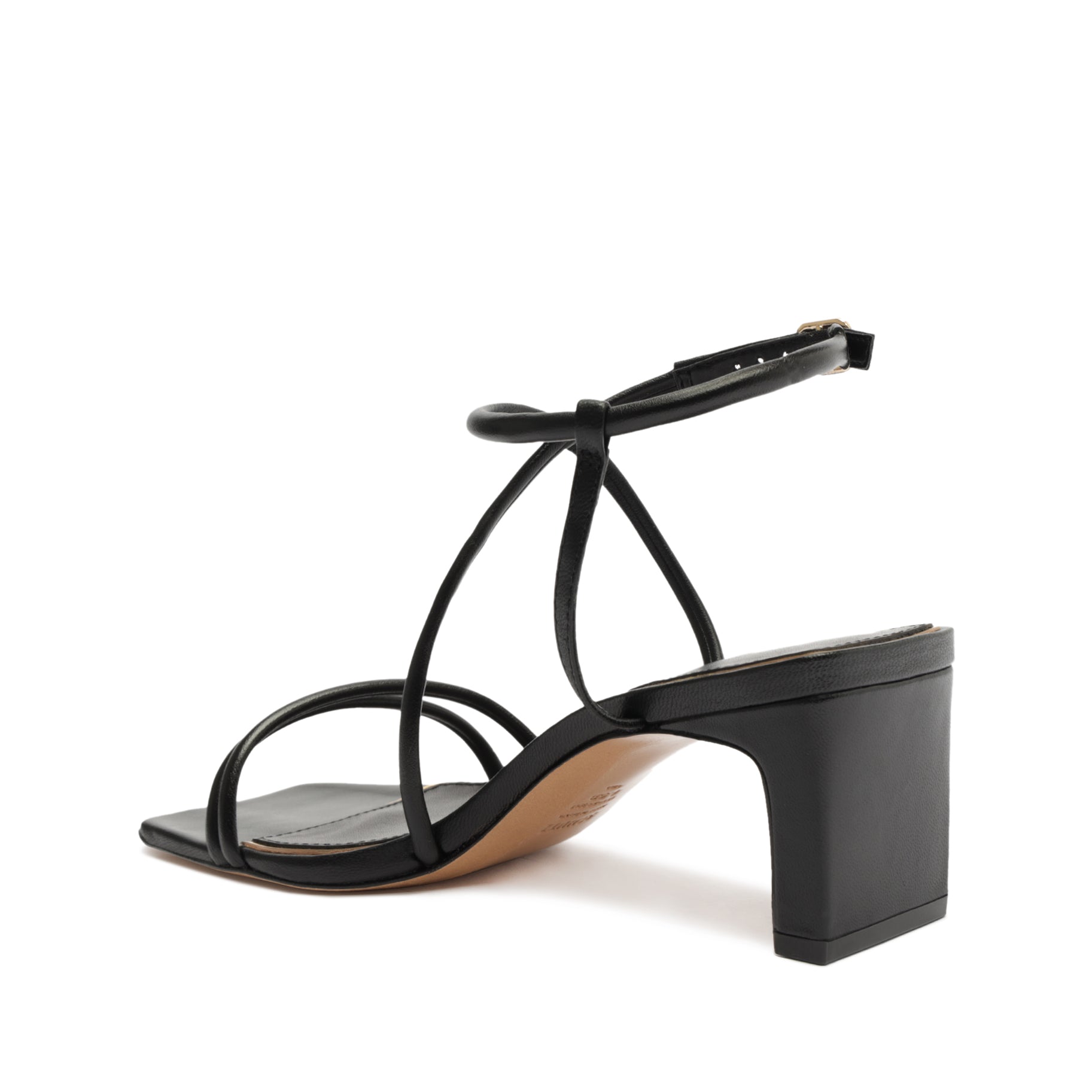 Aimee Block Leather Sandal for Women - Comfortable Summer Slide Sandals with Cushioned Footbed | Perfect for Beach, Vacation & Casual Outings