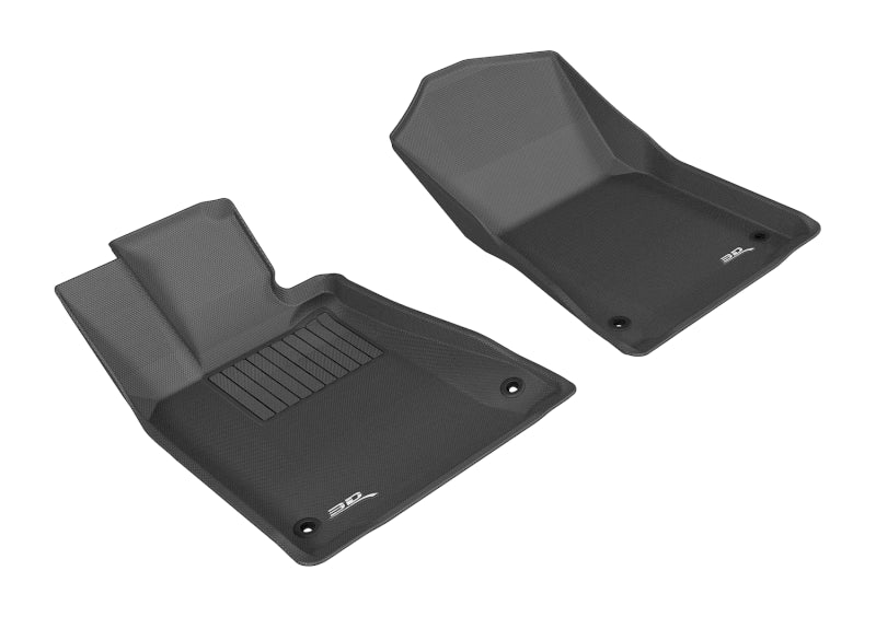 3D MAXpider Custom Fit All-Weather Floor Mats for 2013-2020 Lexus GS/GS Hybrid (1st Row) - Kagu Black - Premium Car Floor Liners for Ultimate Protection & Style | Perfect for Daily Commute, Road Trips & Family Travel