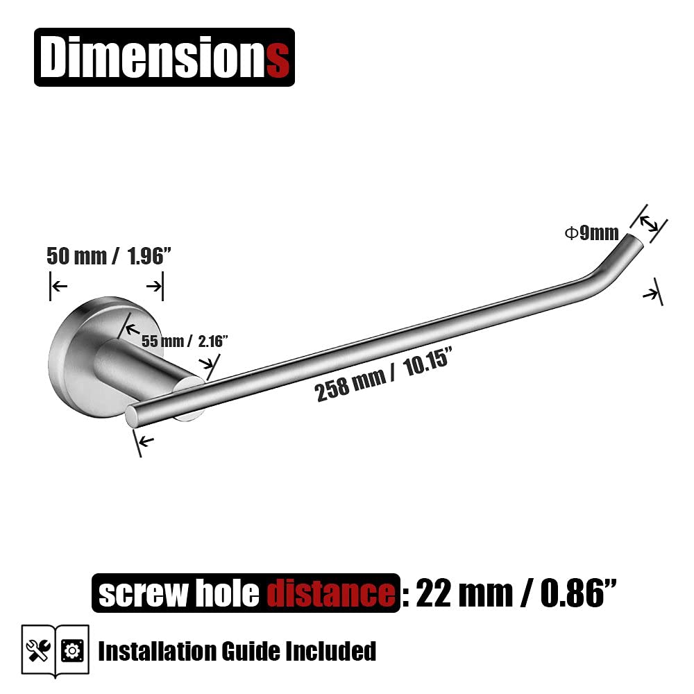 Stainless Steel Towel Ring Holder - 7 Inch Brushed Nickel Wall Mount Bathroom Accessory (TR160-BN) - Perfect for Bathrooms, Kitchens, and Powder Rooms