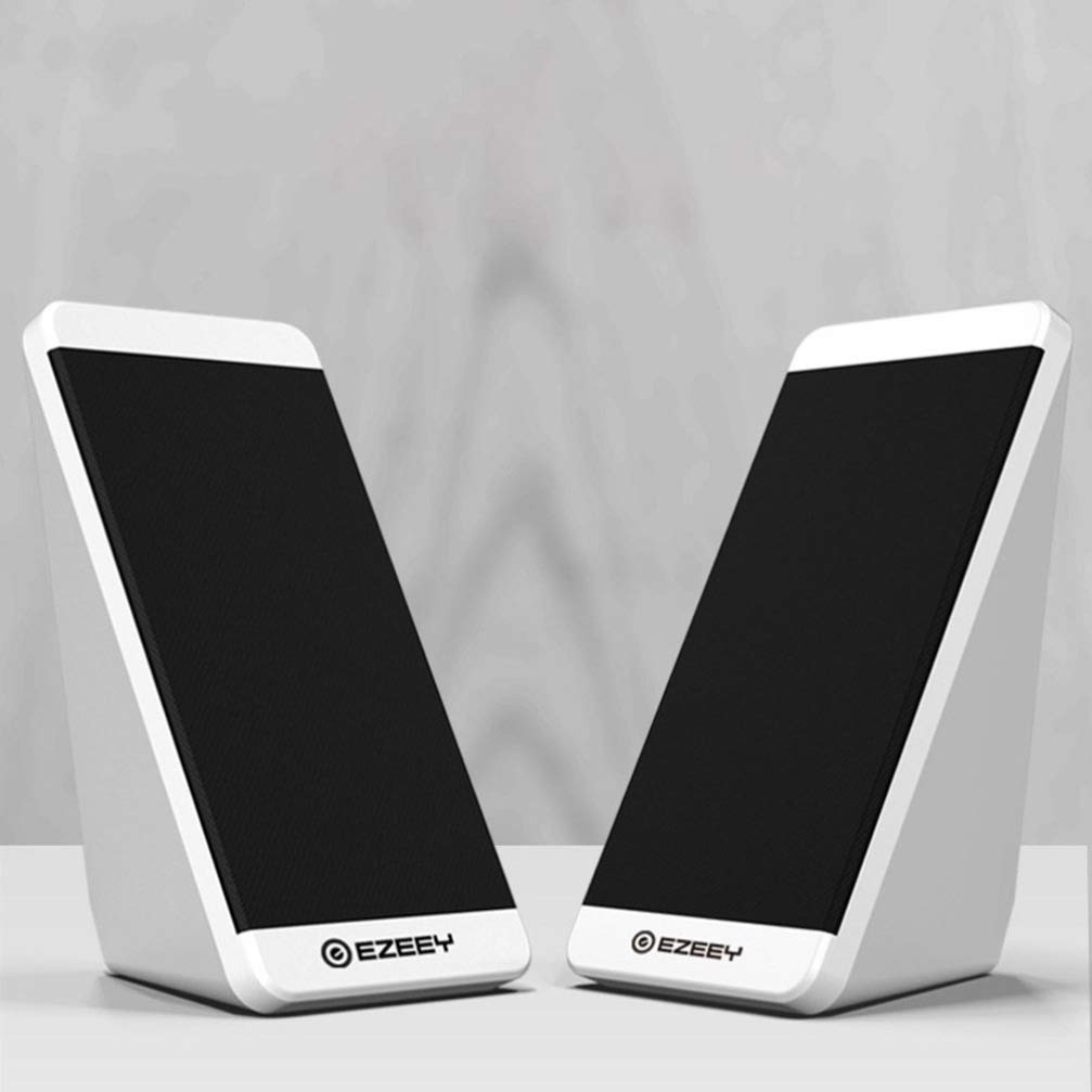 SOLUSTRE 1 Pair Mini Computer Speaker - USB Wired Stereo Sound with Bass Surround, HD Audio for PC, Laptop, Desktop - Perfect for Home Office, Gaming, and Multimedia Use