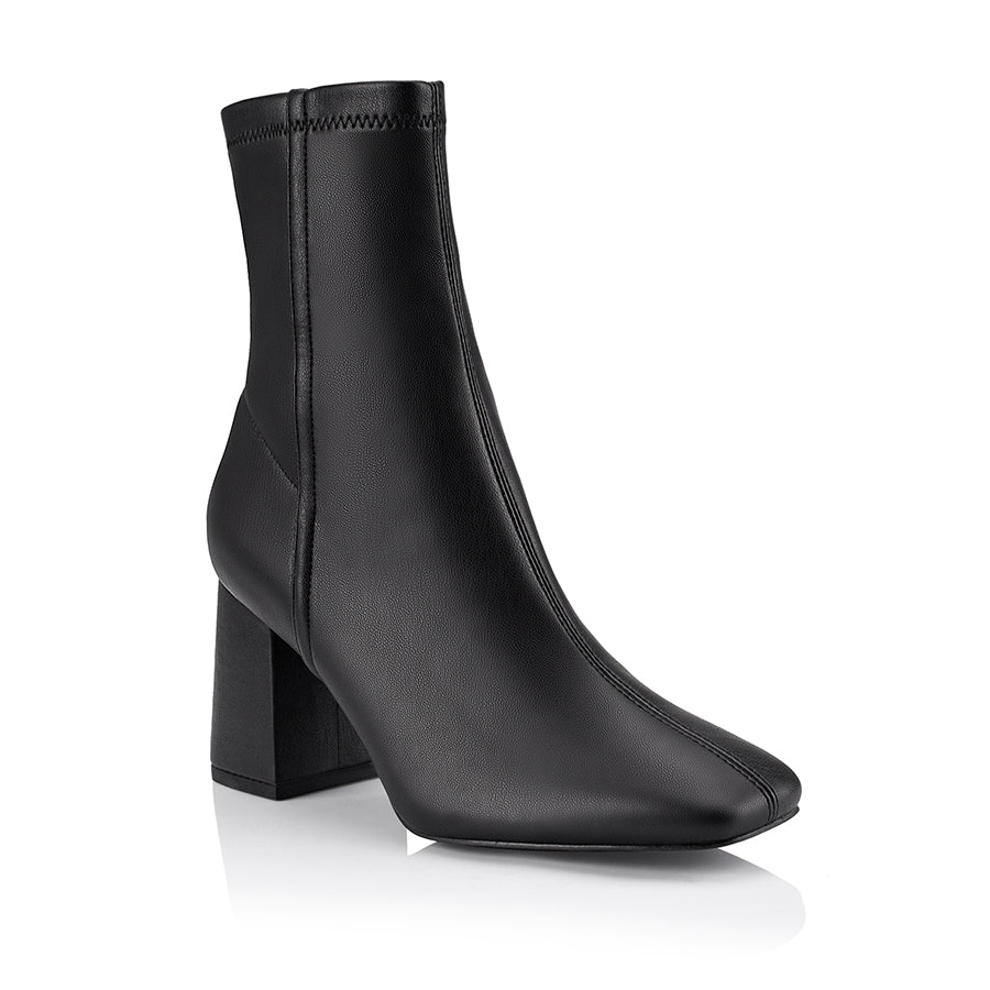 Lizzo Stretch Ankle Boots for Women - Comfortable Black Stretch Boots for Wide Calves | Perfect for Casual Outfits, Parties & Night Out