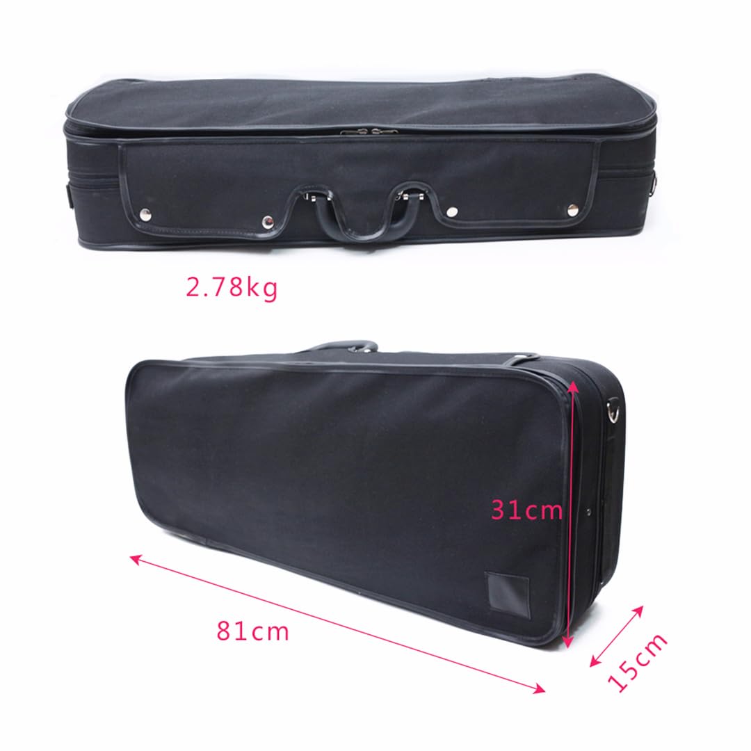 16 Inch Viola Case - Adjustable for 15 to 16.5 Inch Violas | Lightweight Oxford Fabric with Strong Handles & Back Straps | Perfect for Travel, School & Professional Musicians