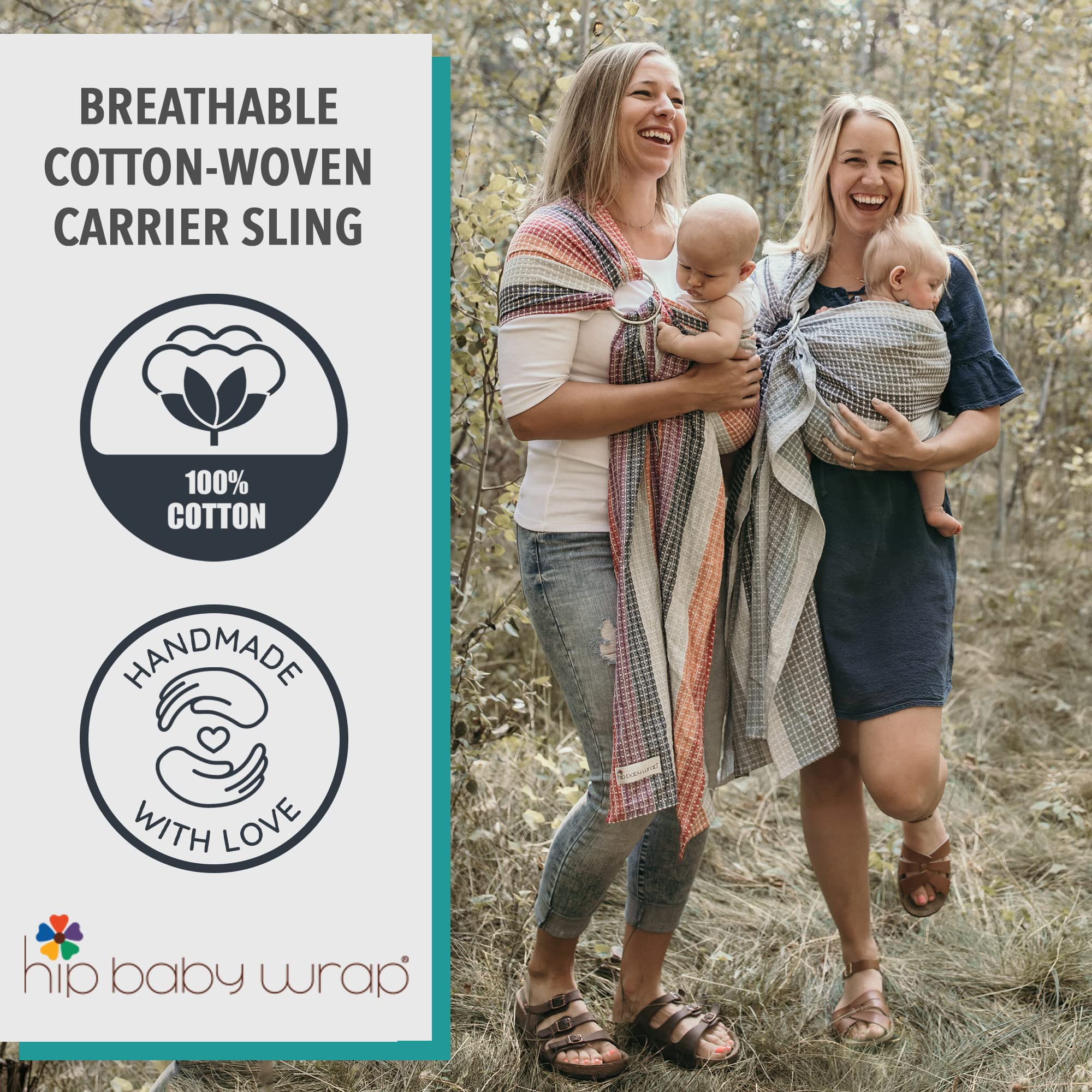 Soft Cotton Baby Wrap Carrier Sling for Infants & Toddlers 8-35 lbs - Adjustable Ring Sling for Hands-Free Babywearing - Perfect Baby Shower Gift for New Parents - Nursing Cover & On-the-Go Parenting Essential (River Blue) - Ideal for Shopping, Travel & Bonding Time