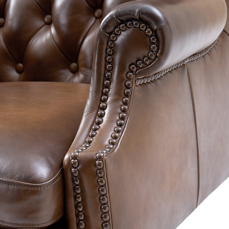 Premium Ashtin Genuine Leather Office Chair - Ergonomic Executive Desk Chair with Adjustable Height & Lumbar Support - Perfect for Home Office, Conference Rooms & Workspaces