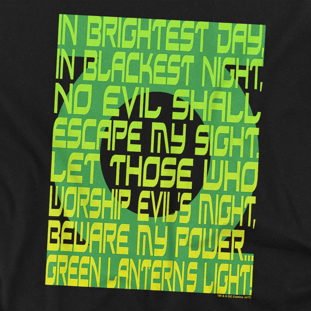 Green Lantern Oath Women's T-Shirt | DC Comics Superhero Graphic Tee for Fans | Perfect for Cosplay, Comic Con & Casual Wear