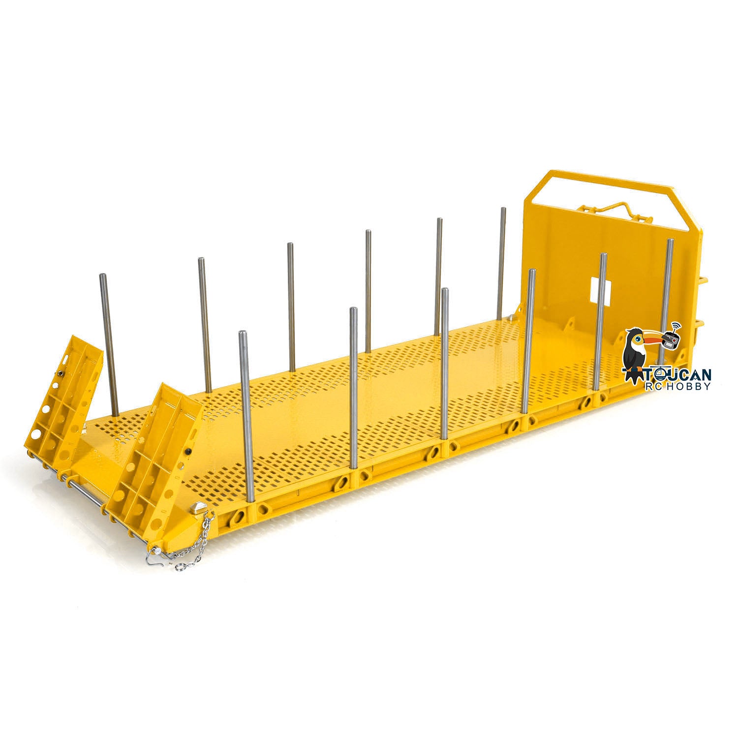 1/14 Scale Painted U-Shaped Short Bucket for 10x10 Hydraulic RC Full Dump Truck & 8x8 Radio Controlled Cars - DIY Model Parts for Construction Simulation & Off-Road Play