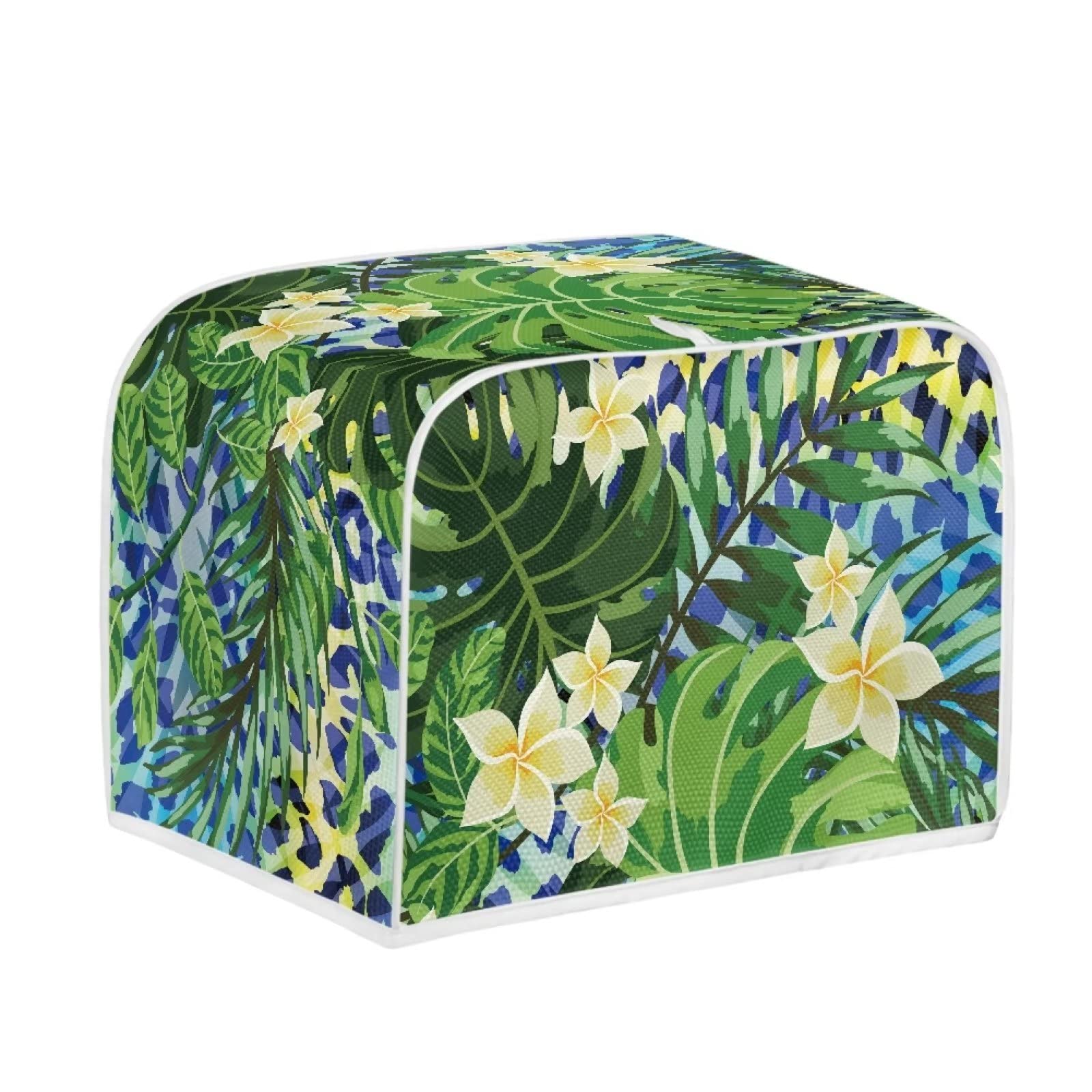 Uasibuni Floral Leaf Pattern 2-Slice Toaster Cover - Dustproof Kitchen Appliance Protector for Bread Toasters & Ovens | Perfect for Home, Cafe & Bakery Use