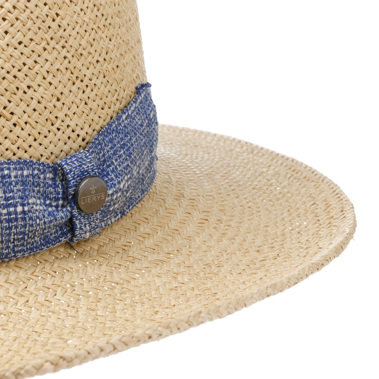 Lierys Blue Band Western Straw Hat - Cowboy Hat for Men & Women - Sun Protection, Fashionable Summer Hat for Outdoor, Rodeo, Beach, and Country Events