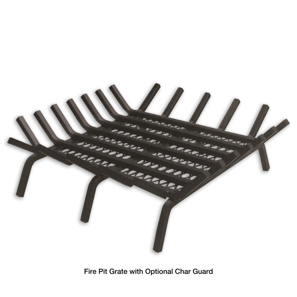 Modern Blaze Square Steel Fire Pit Grate - Heavy Duty Camping & Backyard Fireplace Accessory for Outdoor Cooking, Bonfires & Patio Gatherings