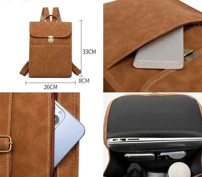 Premium Soft Leather Women's Backpack - Stylish & Durable for Work, Travel & College | VC Quality Fashion Accessory