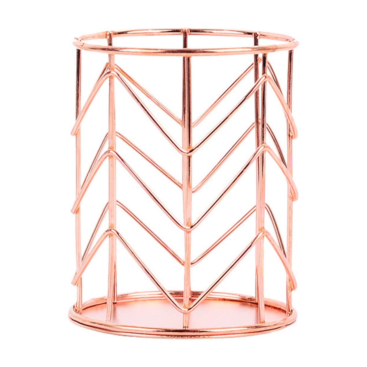 DBSUFV Wrought Iron Hollow Pen Holder - Desk Organizer for Pens, Pencils & Makeup Brushes | Stylish Stationery Storage Tube | Perfect for Office, School & Home Workspace Organization