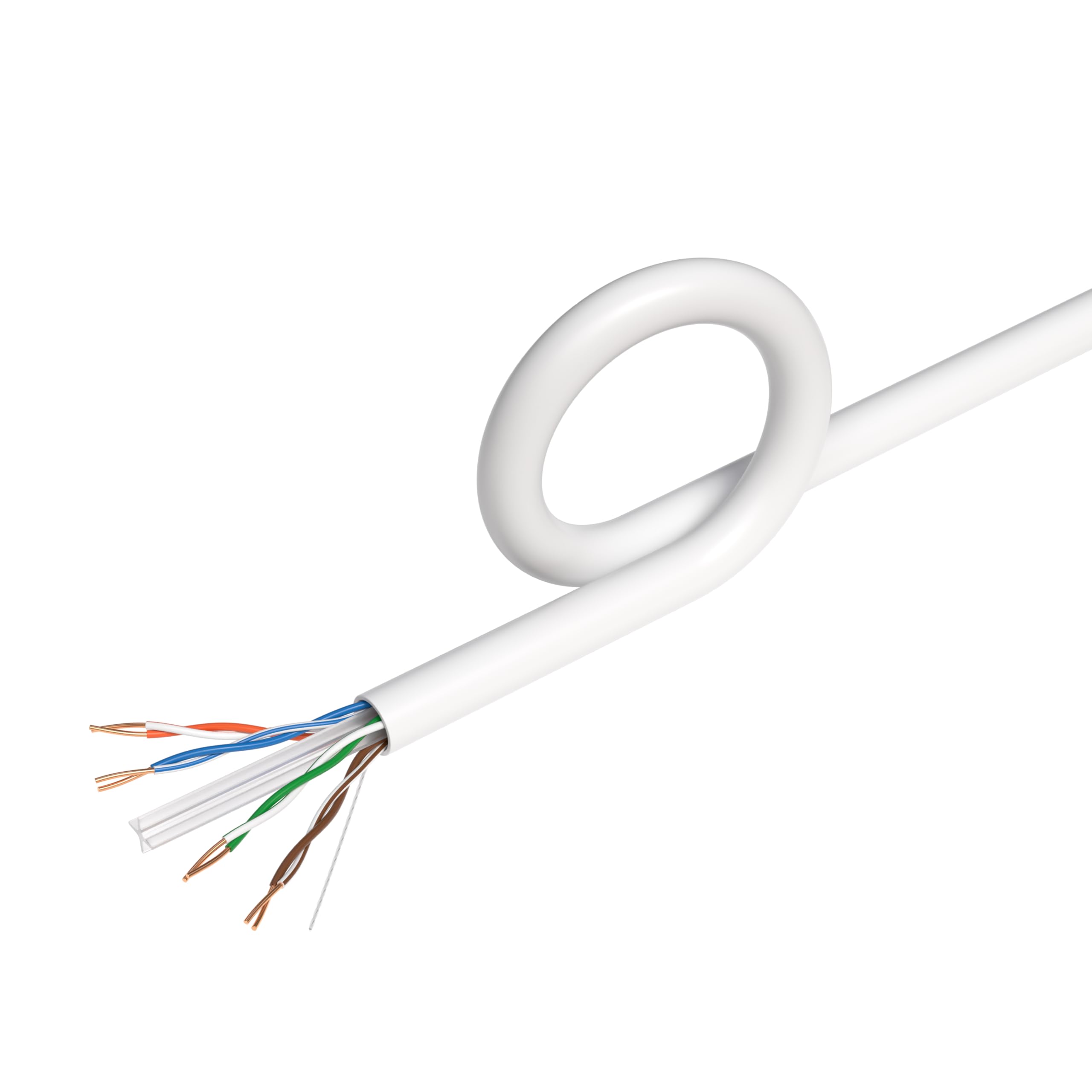 1000ft Plenum CMP CAT6 Ethernet Cable - Solid UTP 23AWG 550MHz LAN Network Wire - CCA (Copper Clad Aluminum) Bulk Pull Box - White | Ideal for Office Networking, Data Centers & Home Internet Setup