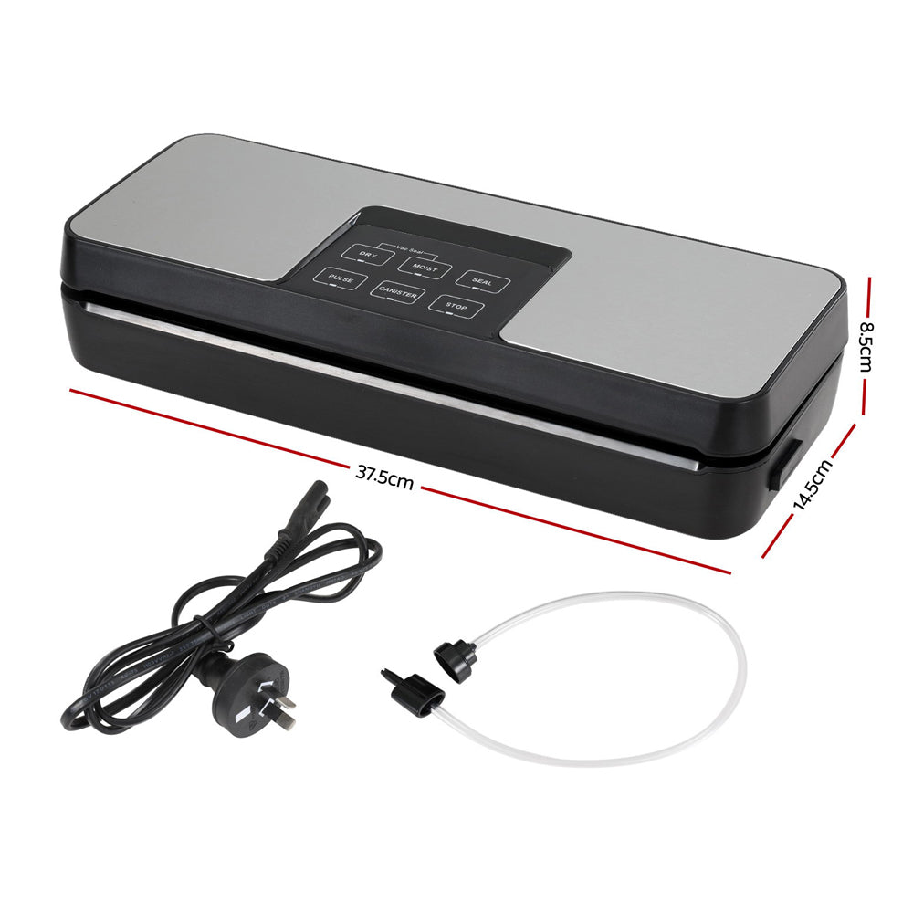 Devanti Automatic Vacuum Sealer Machine for Food Preservation - 5 Modes with Slide Cutter | Fresh Food Storage System for Meal Prep, Sous Vide & Freezer Organization
