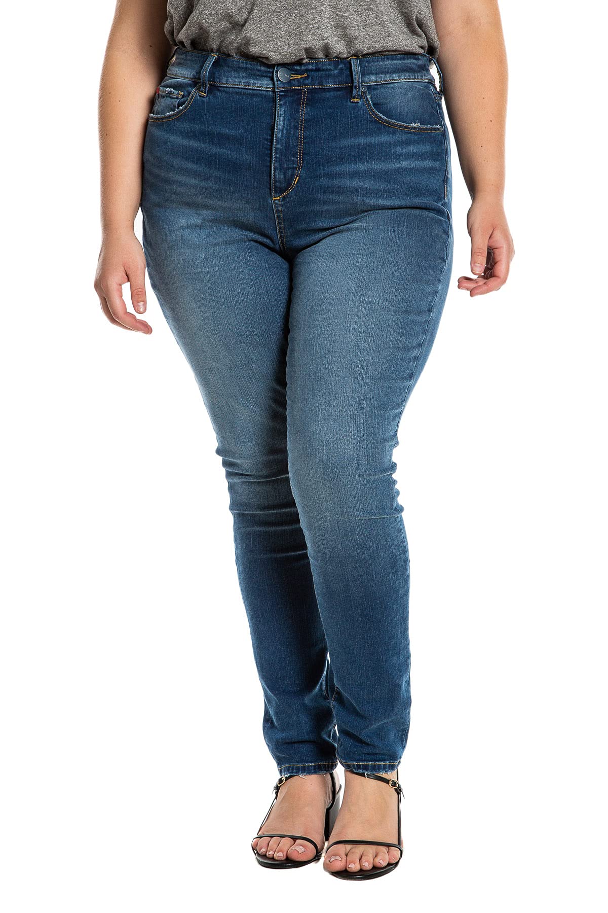 SLINK Plus Size High Rise Skinny Jeans for Women - Stretchy Comfort Denim Pants for Curvy Figures | Perfect for Work, Casual Outfits & Date Nights
