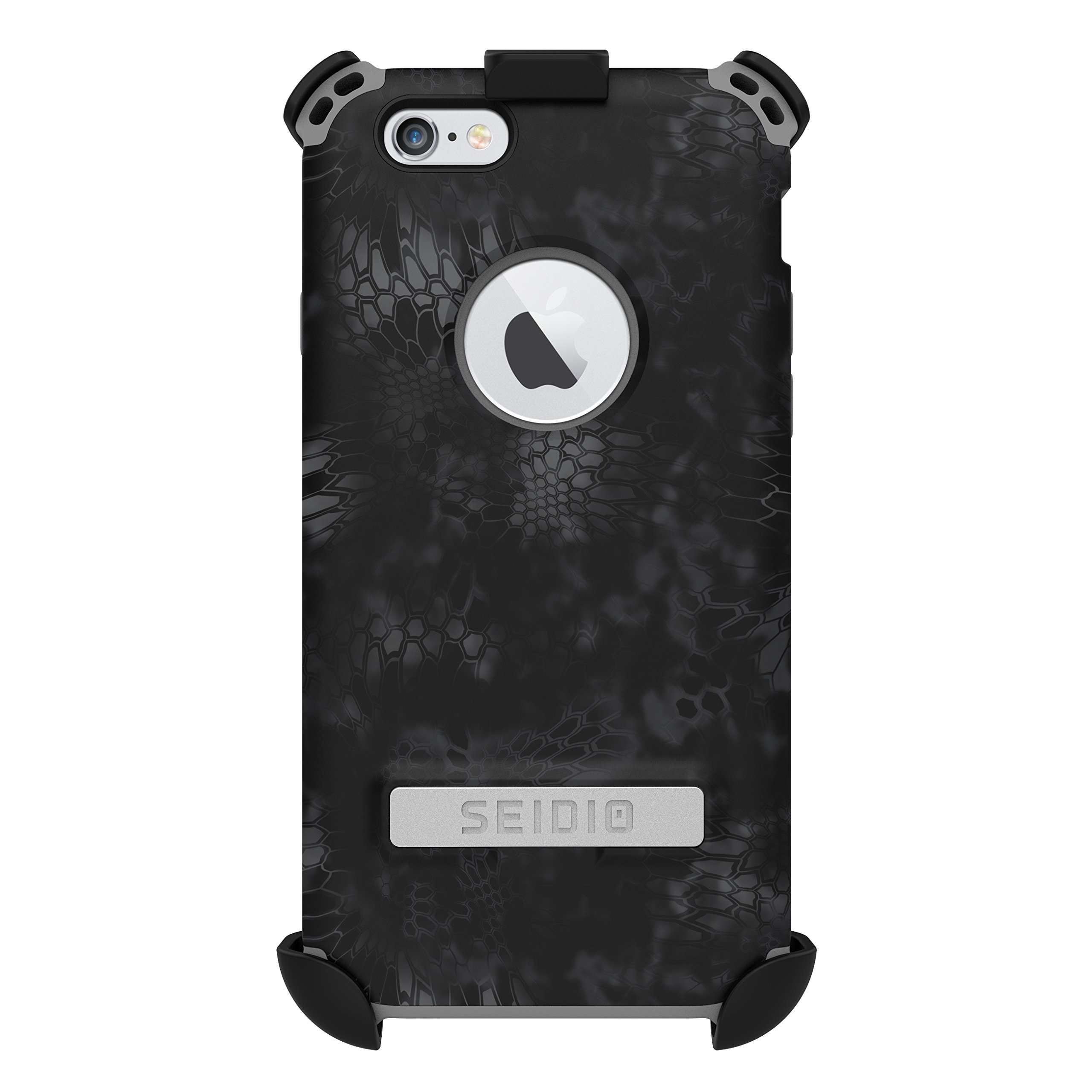 Seidio Dilex Rugged Case with Metal Kickstand & Holster Combo for iPhone 6/6s - Kryptek Typhon Design | Shockproof Protection for Outdoor, Work & Active Lifestyle