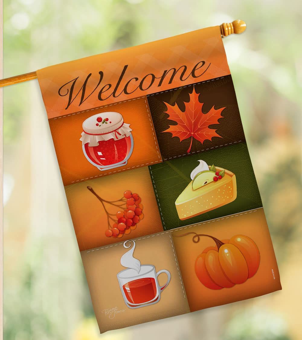 Fall Harvest Decor Flags Set - House & Garden for Autumn Decorating