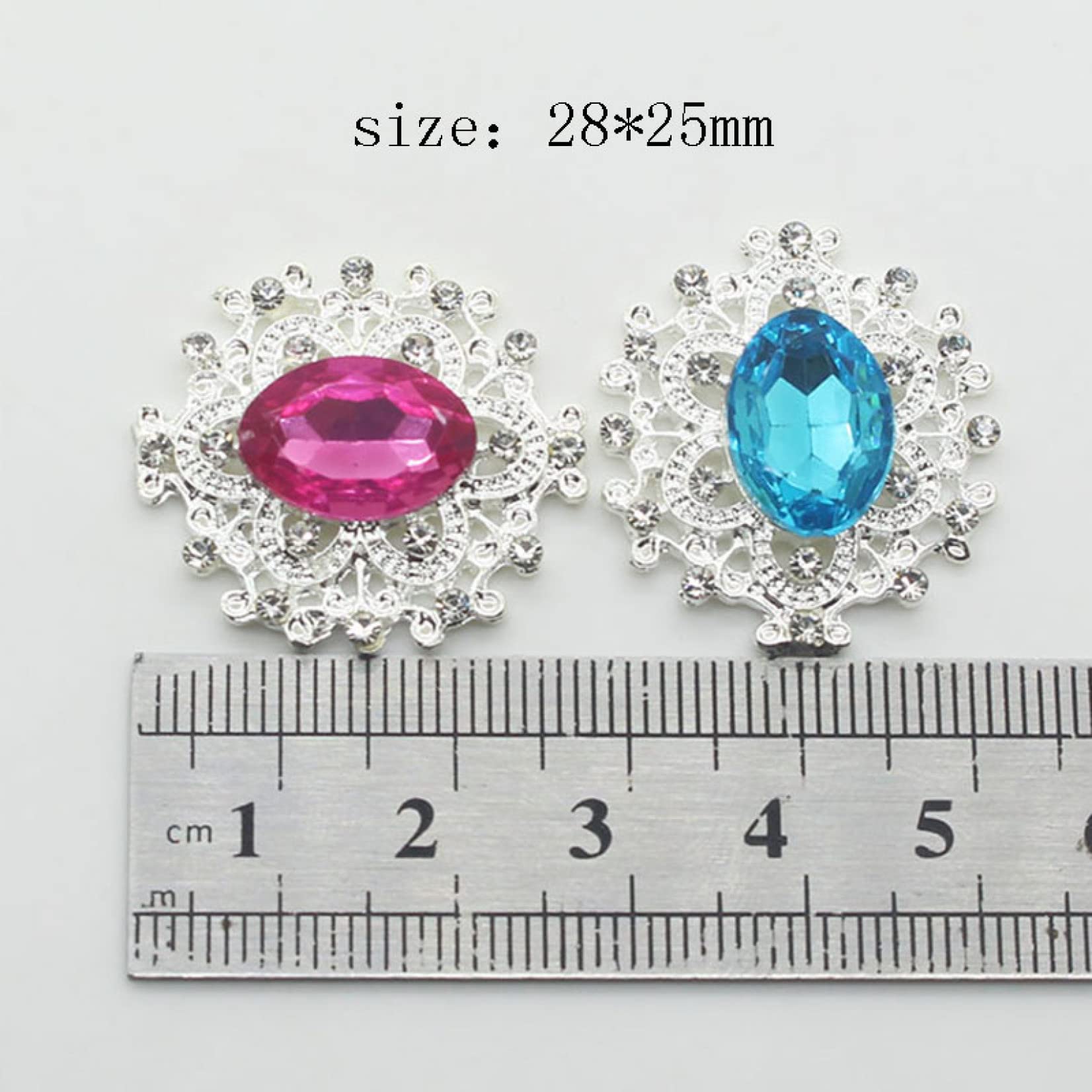 10pcs Silver Flatback Snap Rhinestone Buttons for Clothing, Wedding, Hair DIY Accessories - Crystal Embellishments for Dresses, Shoes, Crafts & Home Decor