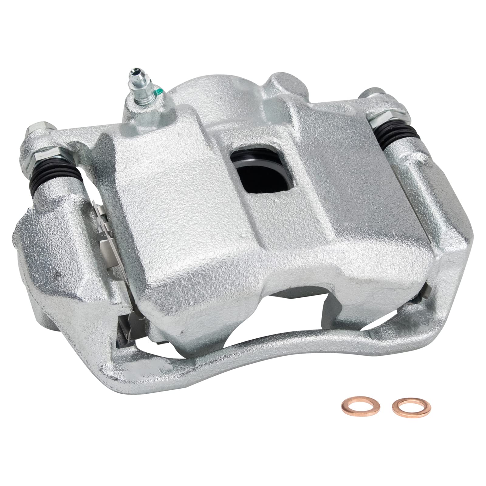 TRQ Front Performance Brake Pad & Rotor Kit - Semi-Metallic Vented G-Coated Brake Caliper Set for 2013-2014 Honda Fit | Smooth Stopping Power for City Driving & Daily Commutes
