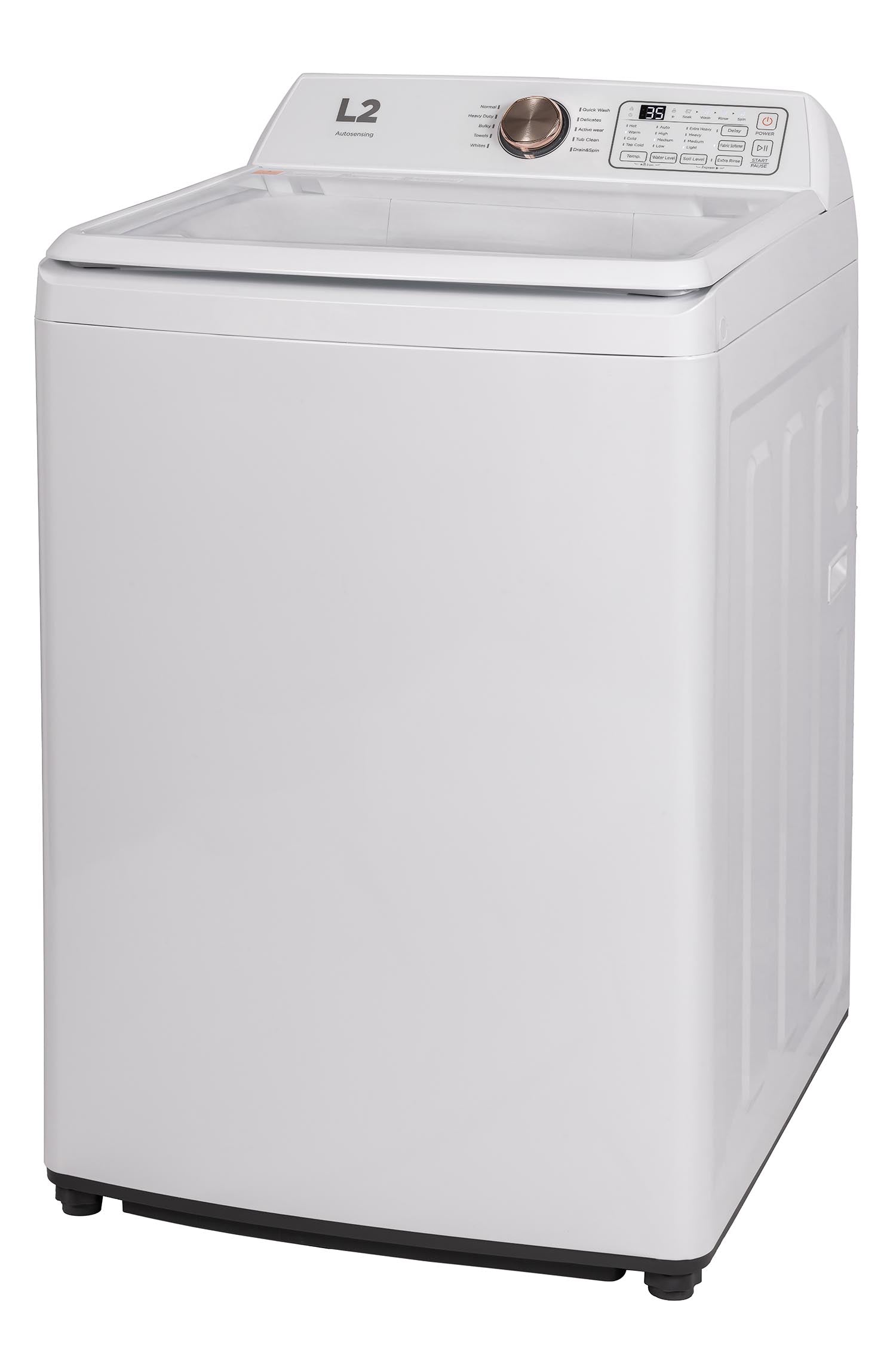 L2 White Top Load Washing Machine (4.3 Cu. Ft Capacity) - LT43A3AWW | Energy Efficient Laundry Appliance for Home & Apartment Use