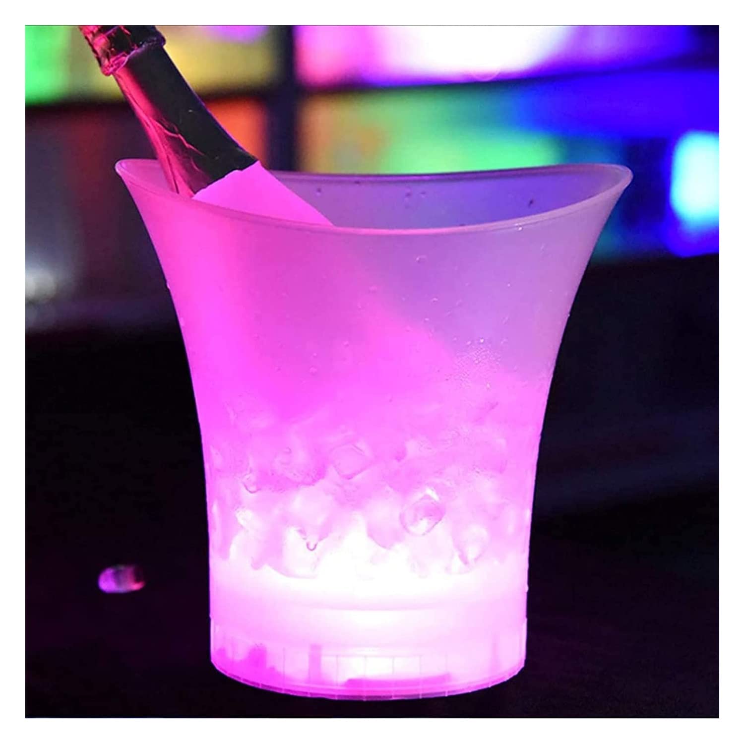 LED Color Changing Ice Bucket - 5L Insulated Wine & Champagne Cooler for Beer, Drinks - Perfect for KTV, Party, Bar, Home & Wedding Celebrations