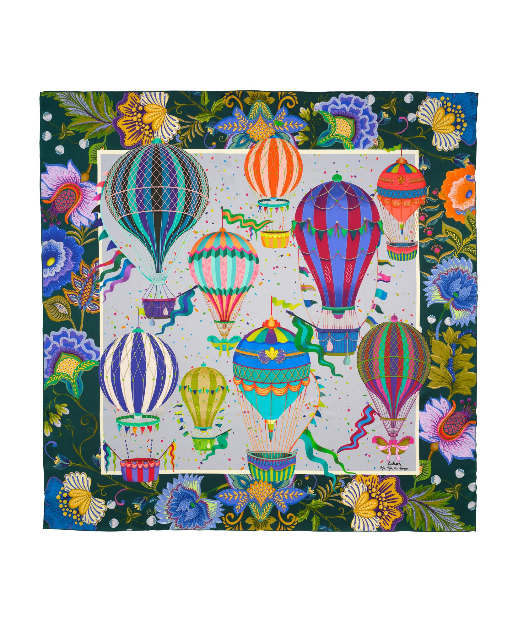 Up Up And Away 35 Silk Square Scarf - Premium Fashion Accessory for Women, Elegant Gift for Her | Perfect for Office, Parties & Travel