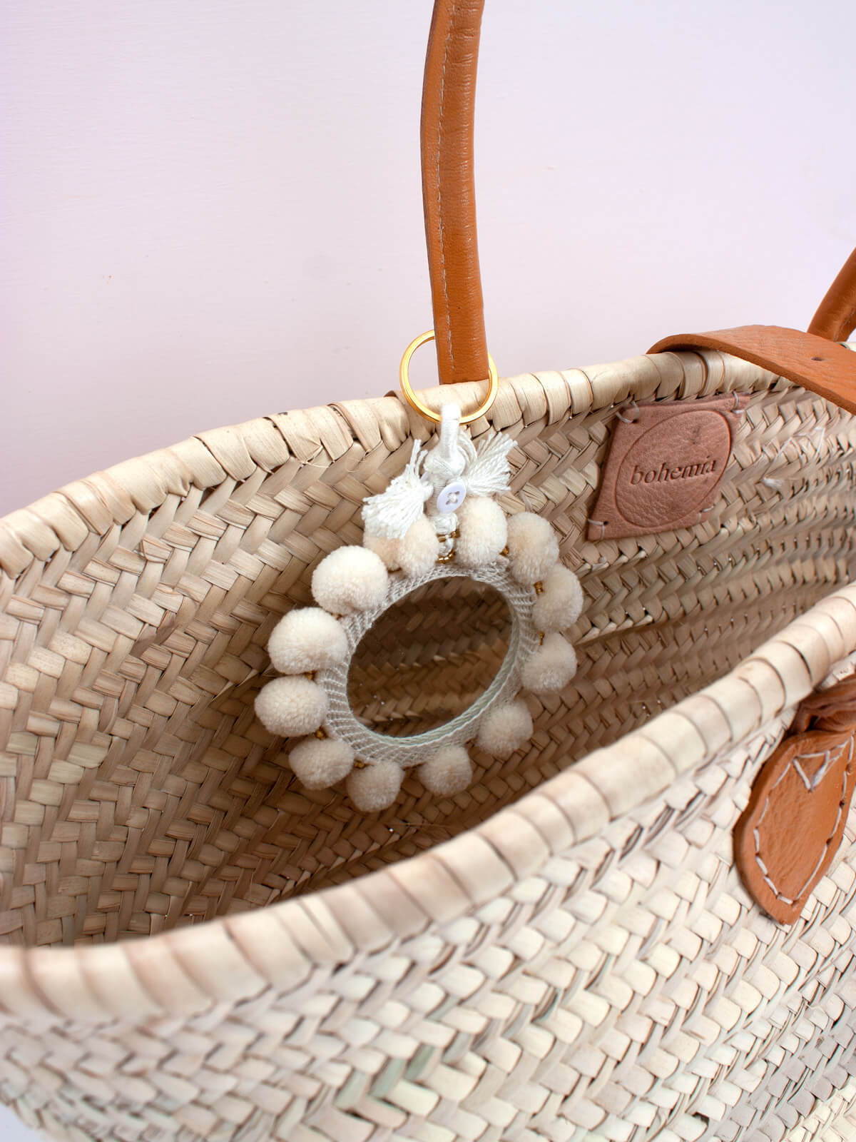 Super Soft Pom Pom Mirror Keychains - Large Size, Cute & Stylish Accessories for Women, Girls, Teens - Perfect for Handbags, Backpacks, Wallets & Key Organization