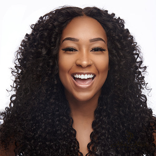 Brazilian Deep Curly Hair Bundles 3-Pack - 100% Human Hair Weft Extensions for Black Women | Perfect for Natural Hairstyles, Weaves & Protective Styling