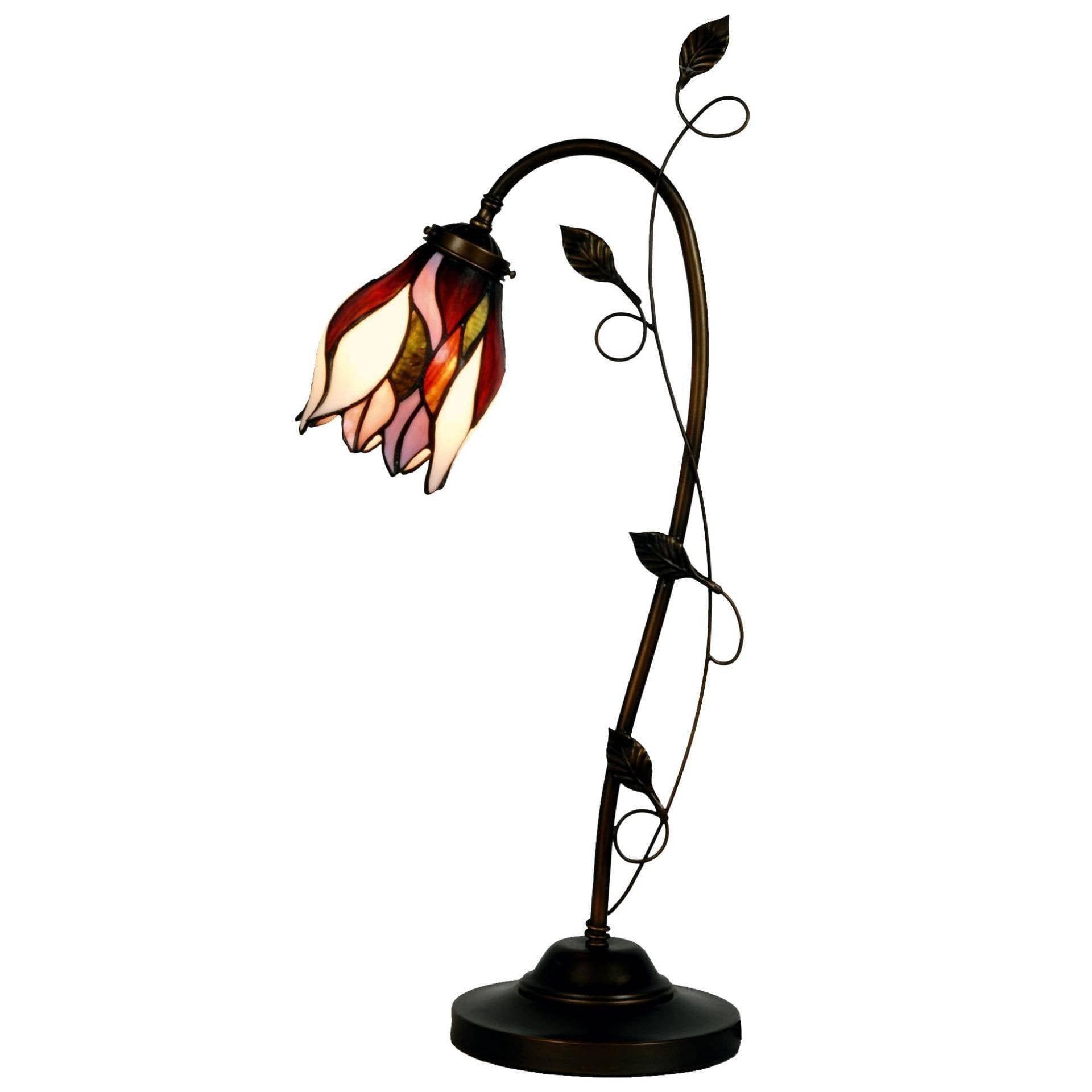 Elegant Fleur Tiffany Table Lamp - Handcrafted Stained Glass Lighting for Home & Office Decor | Perfect for Bedroom, Living Room, or Study