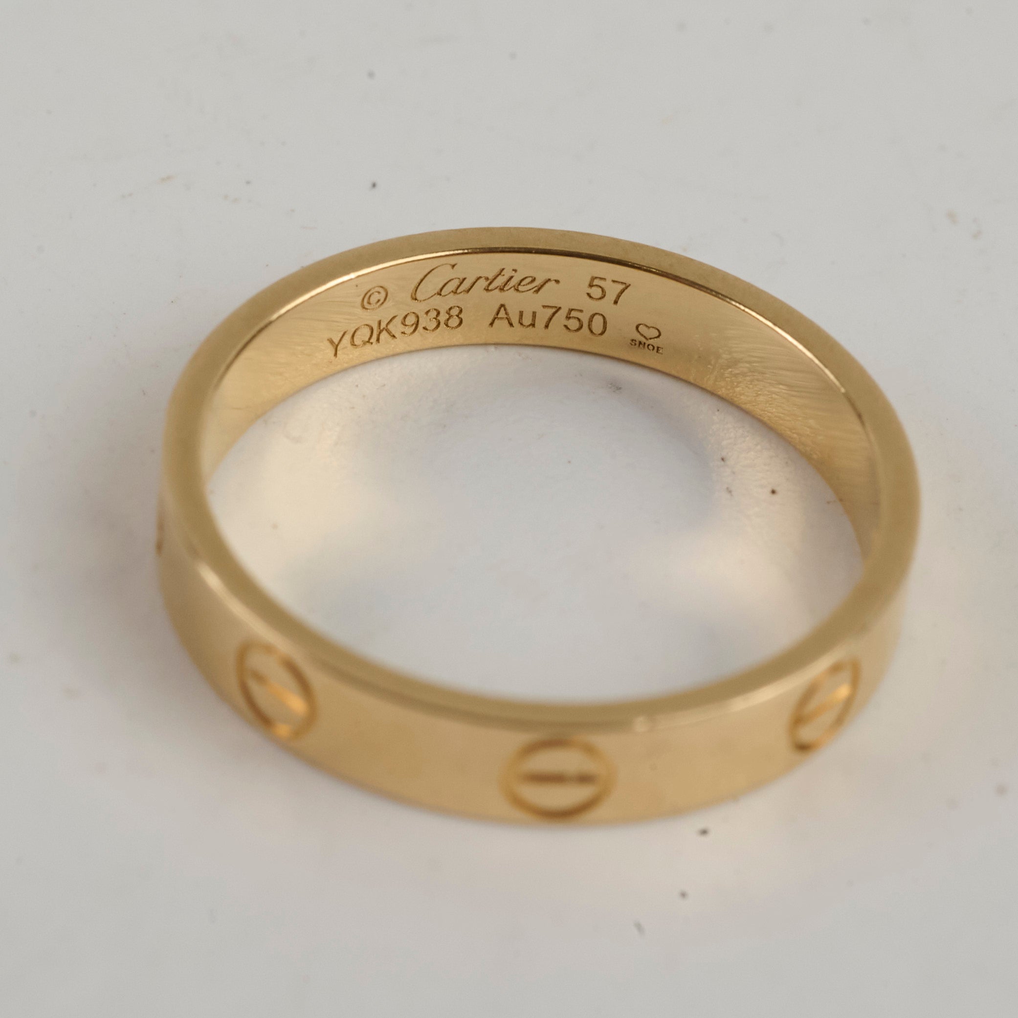 Cartier Love Ring 18K Yellow Gold Size 57 - Luxury Wedding Band for Women & Men, Perfect for Anniversaries & Romantic Gifts