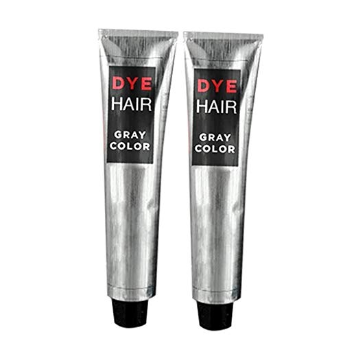 DIY Gray Silver Unisex Hair Dye Kit - 100ml Permanent Hair Color for Men & Women | Fashionable Gray Hair Care & Wave Styling Solution for Home Use & Salon Professionals