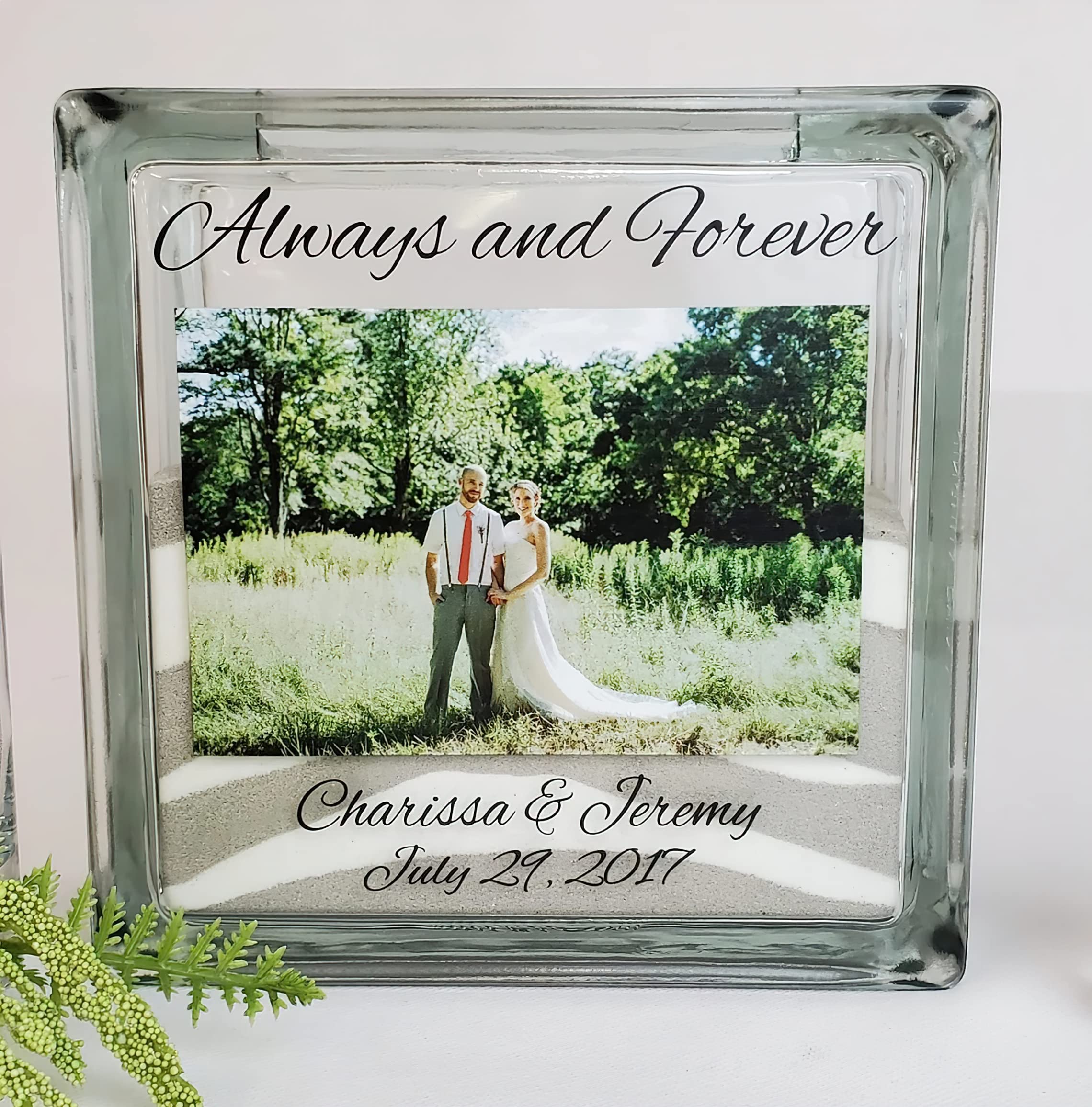 Personalized Unity Sand Ceremony Kit for Weddings - Glass Set with Lid, Sand & Ink Printed Design | Blended Family Wedding Ceremony, Unity Candle Alternative (Design 3) | Perfect for Wedding Vows, Anniversary Celebrations & Family Bonding Moments