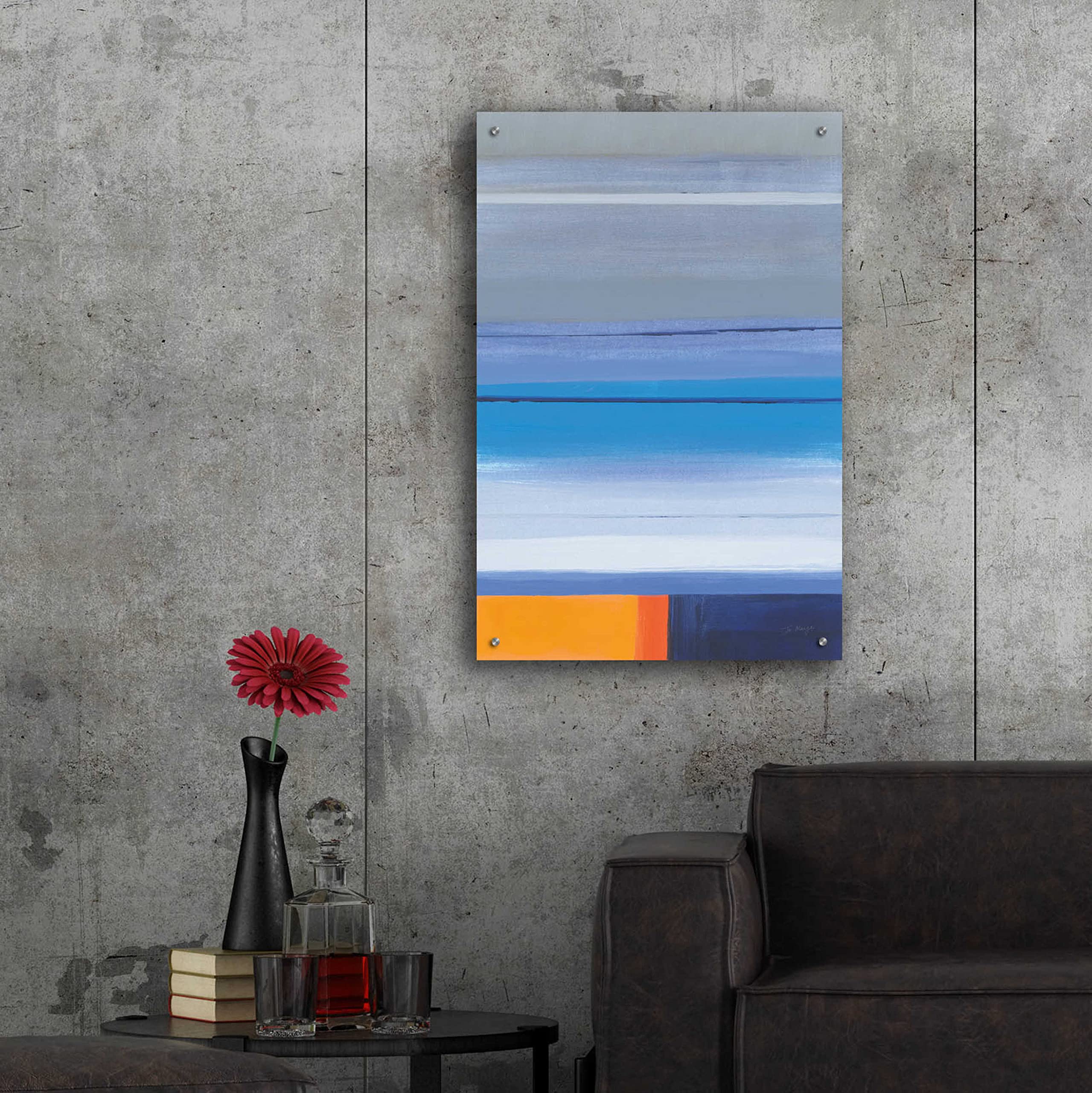 Epic 'Sight Lines' Acrylic Glass Wall Art by Jo Maye - 24x36 Inches Modern Abstract Painting for Living Room, Bedroom & Office Decor
