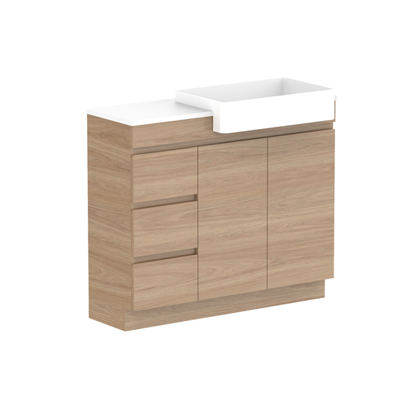 ADP Glacier Pro Semi Recessed Vanity Set with Solid Surface Top - 24