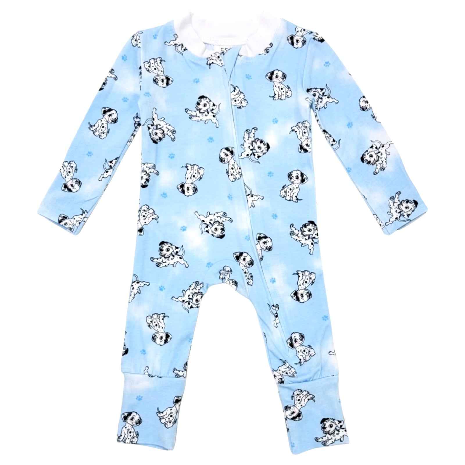 Adorable Dalmatians Print Zip-Up Footie Pajamas for Babies & Toddlers - Soft & Cozy Sleepwear for Playtime, Bedtime & Nursery